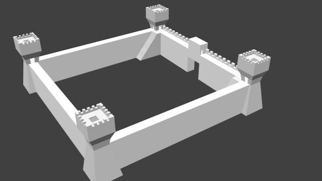 castle 3D Model .c4d .max .obj .3ds .fbx .stl .blend 