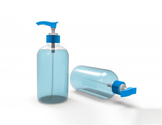 sanitizer bottle Modelo 3D .c4d .max .obj .3ds .fbx .stl .blend 