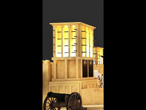 arabic design - barjeel wind tower Modelo 3D