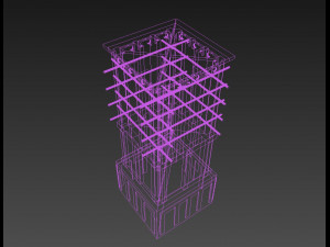 arabic design - barjeel wind tower Modelo 3D