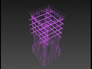 arabic design - barjeel wind tower 3D Model