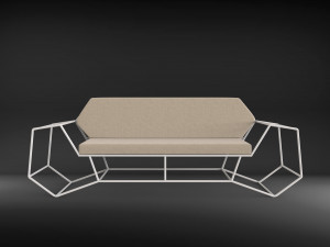 sofa wired Modello 3D