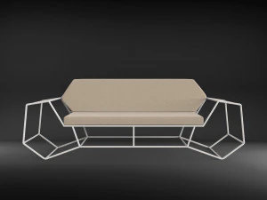 소파 유선 3D 모델