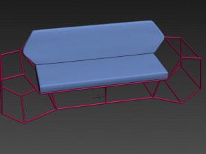 sofa wired Modelo 3D