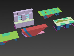 office furniture set 3D Model
