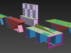 office furniture set 3D Model