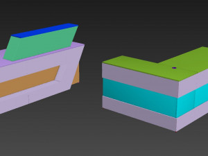 reception desk and executive table Model 3D