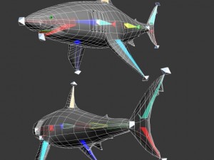 great white shark Model 3D
