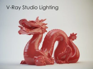 set di impostazioni di illuminazione per studio vray a Modello 3D