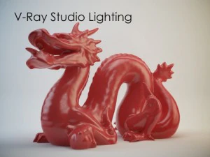 set di configurazione dell'illuminazione da studio vray b Modello 3D