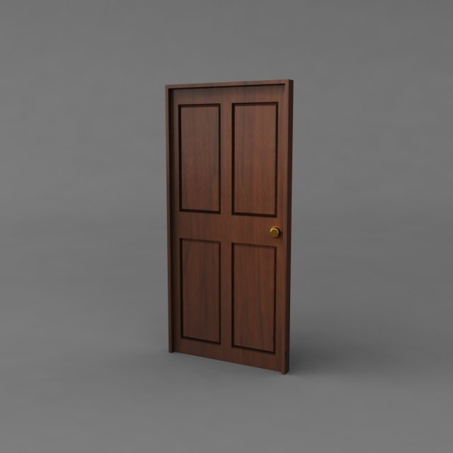 simple classic door 3D मॉडल .c4d .max .obj .3ds .fbx .stl .blend 