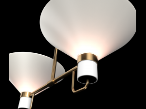 lauriston 2-light up-pendant 3d 3D Модель