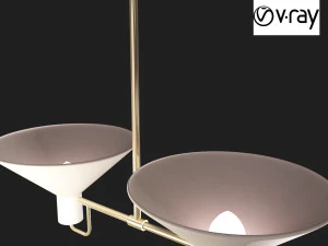 lauriston 2-light up-pendant 3d 3D Model