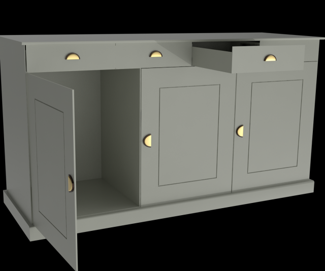dresser for the dishes Model 3D .c4d .max .obj .3ds .fbx .stl .blend