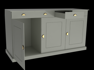 dresser for the dishes 3D Модель
