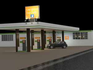 gas station 3D Модель