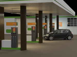 gas station 3D 모델