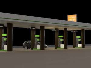 gas station 3D 모델