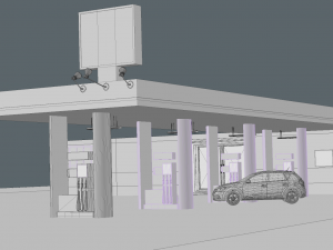 gas station 3D 모델