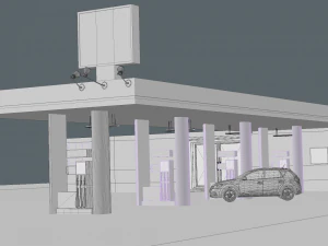 gas station 3D Model