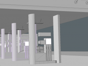 gas station 3D 모델