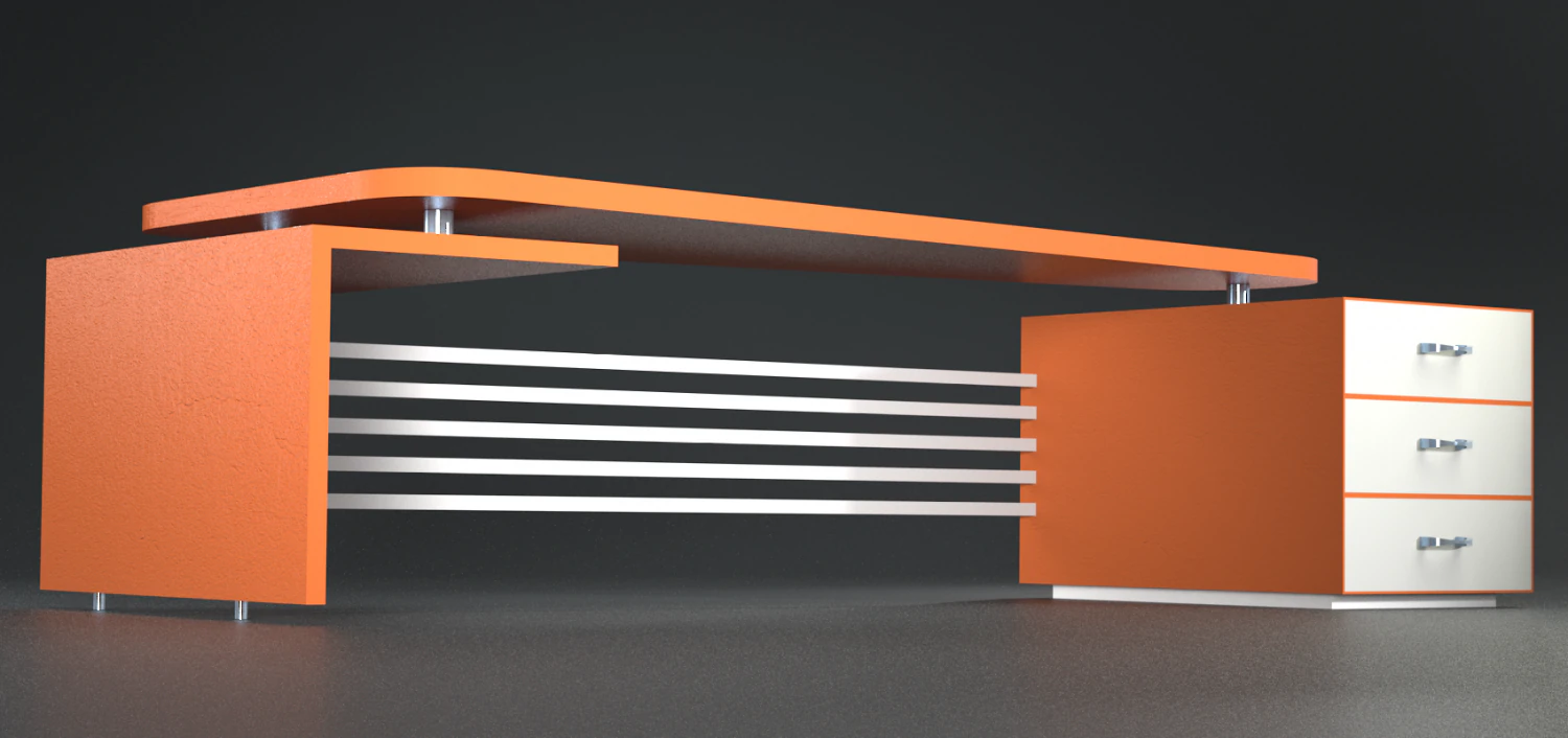 office table 3D Model .c4d .max .obj .3ds .fbx .stl .blend 