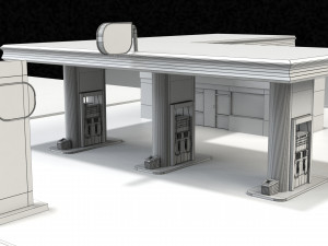 gas station 2 Modelo 3D