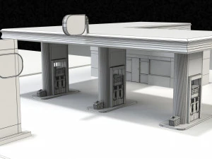 gas station 2 3D Model