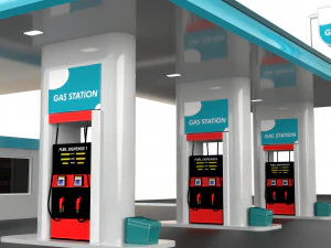 gas station 2 3D Model