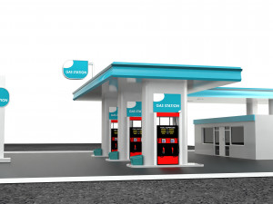 gas station 2 Modelo 3D