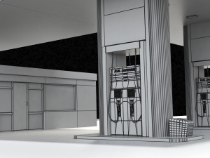 gas station 2 Modelo 3D