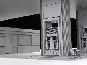 gas station 2 3D Model