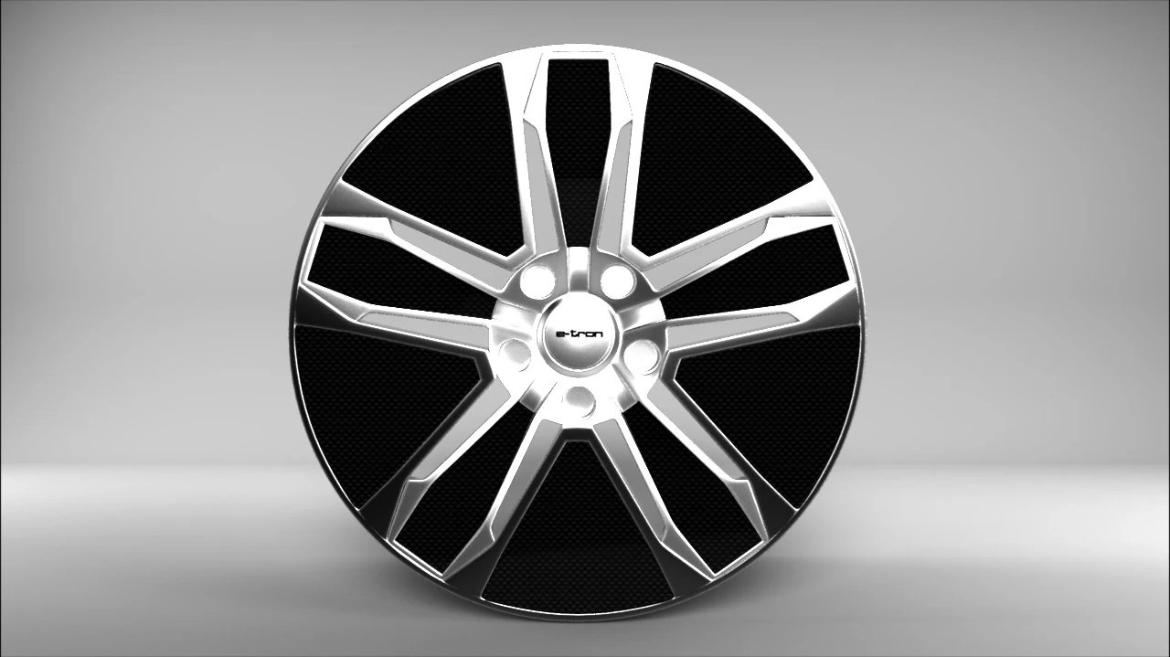 audi r8 e-tron wheel 3D Model .c4d .max .obj .3ds .fbx .stl .blend