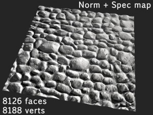 stones tileable various resolutions 3D-Modell