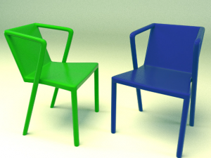 chair pack Modelo 3D
