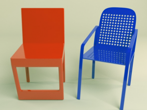 chair pack Modelo 3D