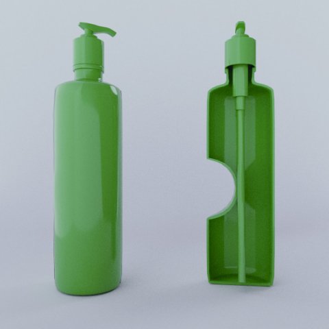 shampoo bottle 3D Model .c4d .max .obj .3ds .fbx .stl .blend 