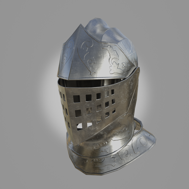 knight helmet Model 3D .c4d .max .obj .3ds .fbx .stl .blend 