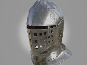 knight helmet Model 3D
