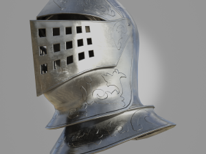 knight helmet Model 3D