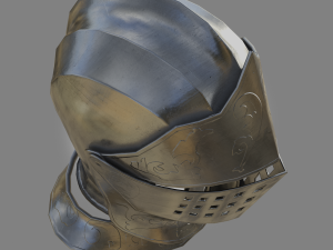 knight helmet Model 3D