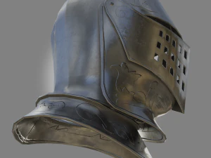 helm ksatria Model 3D