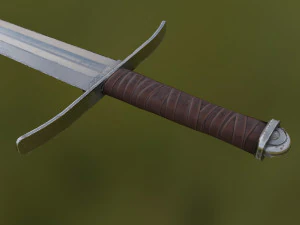 long straight sword 3D Model