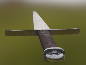 long straight sword Modelo 3D