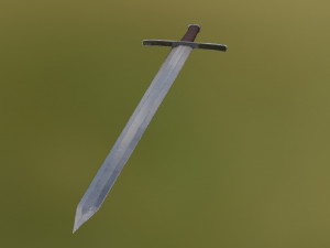 long straight sword Modelo 3D