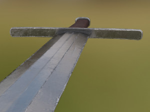 long straight sword Modelo 3D