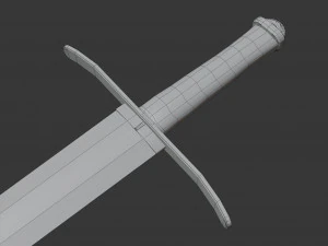 long straight sword 3D Model