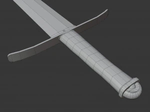 long straight sword 3D Model