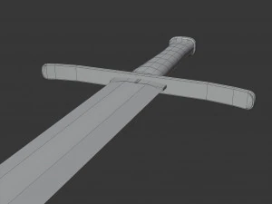 long straight sword 3D Model