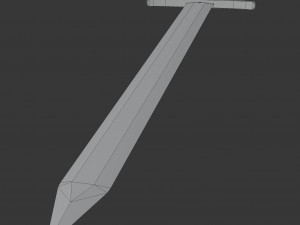 long straight sword Modelo 3D